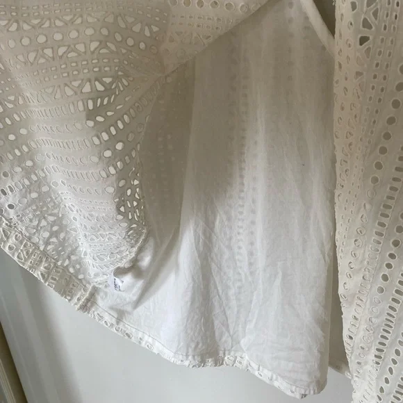 MADEWELL White Eyelet Open Back Swing Top - Picture 6 of 9
